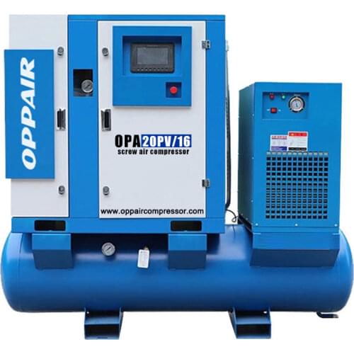 15kw 20HP 16bar Permanent Magnetic Motor PM VSD 232PSI Screw Air Compressor with Dryer Tank OPA-20PV-16