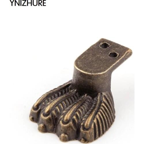 YINZHURE 30pcs 12*31mm Hardware Antique Brass Jewelry Gift Box Wood Case Decorative Feet Leg Corner Protector