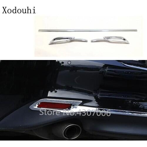 Car Styling Cover Protection Bumper Trim Rear Back Tail Fog Light Bottom Trim 3pcs For Toyota New Camry XV70 2017 2018 2019 2020