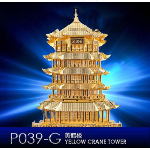3D Metal Puzzles Model Tengwang Pavilion Famous Building DIY Kits Jigsaw Adult Kids Educational Toys Collection Christmas Gifts