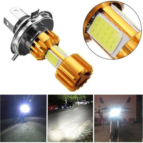 1PCS H4 H6 H17 HS1 P15D Motorcycle Headlight BA20D Beam White Light Bulb 6000K LED 18W Hi/Lo COB 2000LM