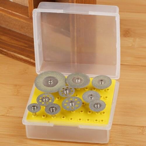 10PCS 16-40mm Cutting Discs For Dremel Rotary Tool With 2.35mm Mandrel For Cutting Stone, Plastic, Wood, Jade, Agate