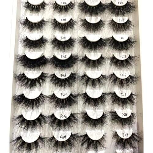 100% Mink Eyelashes False Eyelashes Crisscross Natural Fake lashes Length 25mm Makeup 3D Mink Lashes Extension Eyelash Beauty