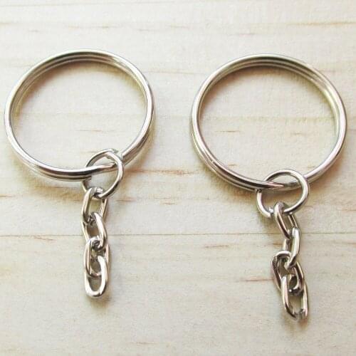 1000pcs/lot Mental Key Rings with Tail Keychains Hooks for Pet Identity Tags and Pendants