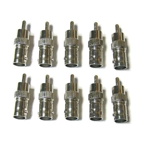 10x BNC Female to RCA Male Adapter for Video Cable