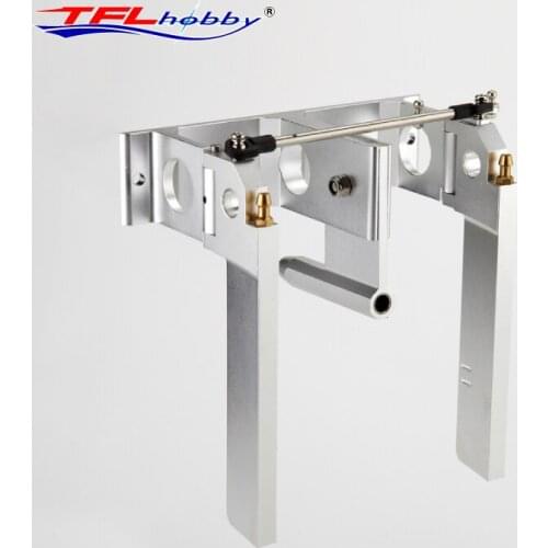 140 double rudder water-absorbing rudder aluminum alloy rudder 6.35mm shafting for gasoline boat model O boat