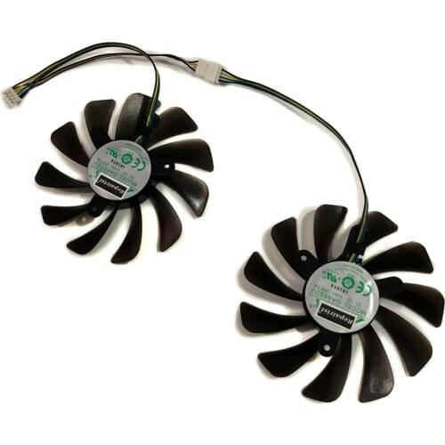 DIY 2pcs/set GAA8S2U RX5700 GPU VGA 95MM 4Pin Cooler Fan For Powercolor dataland RX 5700 XT 8G X Video Cards Cooling