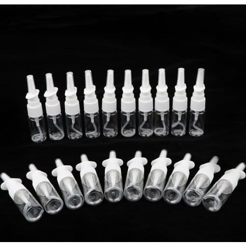 20 Pcs Empty Refillable Nasal Spray Bottle For Oils Liquids 10ml/15ml/30ml