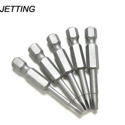 5PCS 50mm 1/4 inch S2 Steel Elec c Screwdriver Bit Set Bits Hex Shank Magnetic Alloy Steel For Cross Head