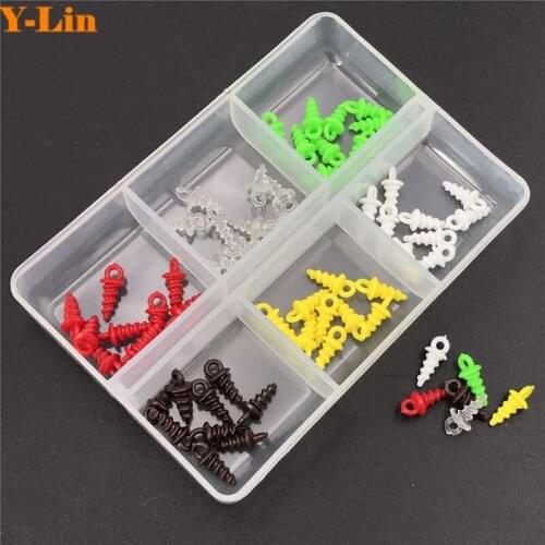 60pcs Assorted In 1 Box Carp Fishing Pop Up Pegs Boilie Stoper 6 Color Bait Screw Lure Box Terminal Tackle Accessories