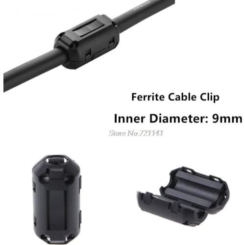 9mm Ferrite Core Cord Ring Choke Bead RFI EMI Noise Suppressor Filter for Power Cord USB Cable Antenna Audio Cable Whosale