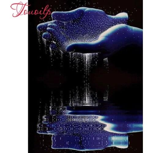 TOUOILP DIY Full Hand waterfall 5d Diamond painting patterns bead Cross Stitch Rhinestone Embroidery Mosaic Hindu god,decor home