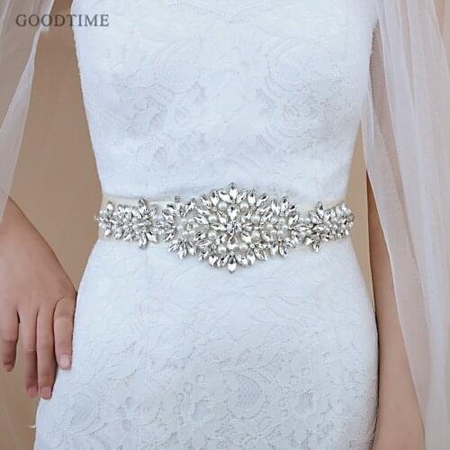 Noble Women Evening Dress With Rhinestones Pearls Wedding Belts Wedding Sashes Bridal Belts Sashes Crystal Belts For Girl Party