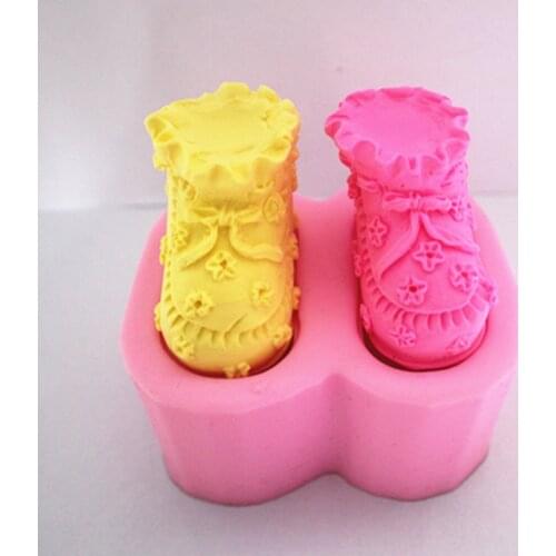 Food-grade siliconebaby shoes silicone fondant cake molds soap chocolate mold for the kitchen baking