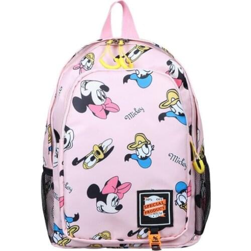 Minnie mickey mochila bag Childrens School Cute Bag Shinning Bag Cartoon Print Cute Anime kids Backpack Kindergarte