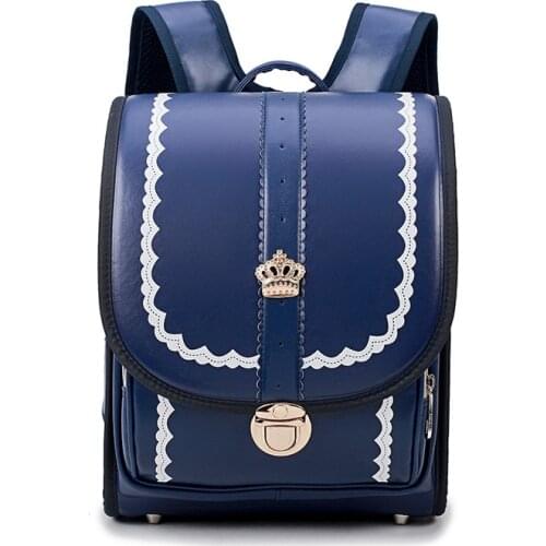 New pupils schoolbag princess childrens burden reduction backpack temperament crown schoolbag