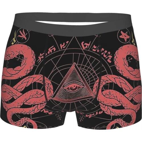 Two Snakes Snake Pass Noodle 3D Puzzle Platform Game Underpants Homme Panties Man Underwear Sexy Shorts Boxer Briefs