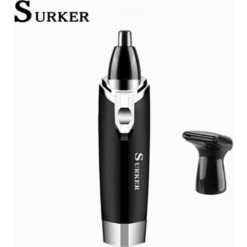 Surker 2 in1 Nose Hair Trimmer Cordless Electric Mane Nose Hair Clipper High Quality Rechargeable Face Trimmer corta pelo nariz