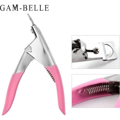 GAM-BELLE 1PC Stainless Steel Head Nail Clipper Acrylic Gel French False Nail Tips Cutter Clipper Girl Nail Care Manicure Tools