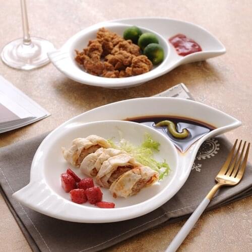 Irregular Shape Ceramics Dinner Plate Assorted Porcelain Box Off Dessert Serving Dish Tableware for Salad Biscuits and Ice Cream