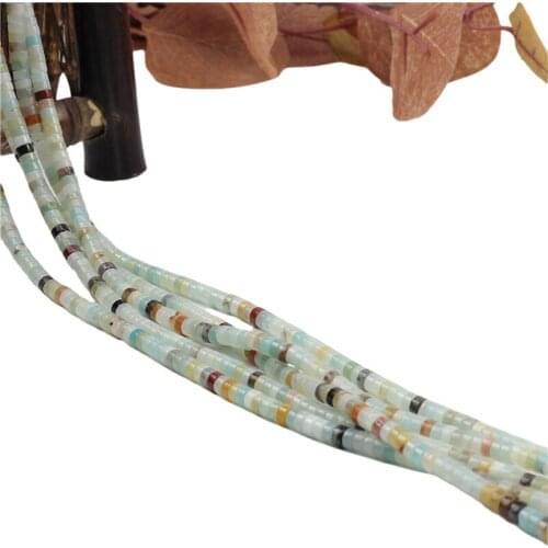 1 Full Strand 160pcs Amazonite Bead Wheel rondelle Round Disc Unique Shape Healing Crystal