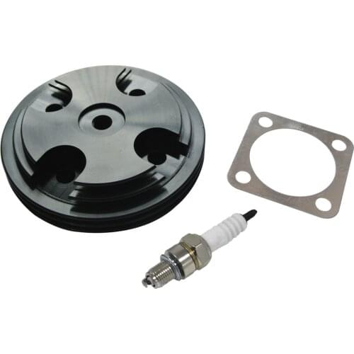 CNC Cylinder Head Cover & Spark Plug For 80cc 66cc 2-Stroke Motorized Bicycle