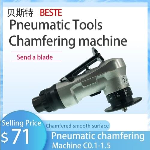 Mini pneumatic chamfering machine hand-held metal trimming grinder Taiwan 45 degree burr groove inner hole chamferer