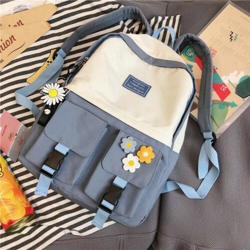 Fashion Women Backpacks Luxury Nylon Girls School Bags Cute Bear Women Backpack Girls Student Bag 2021 New Book Bag Designer Bag