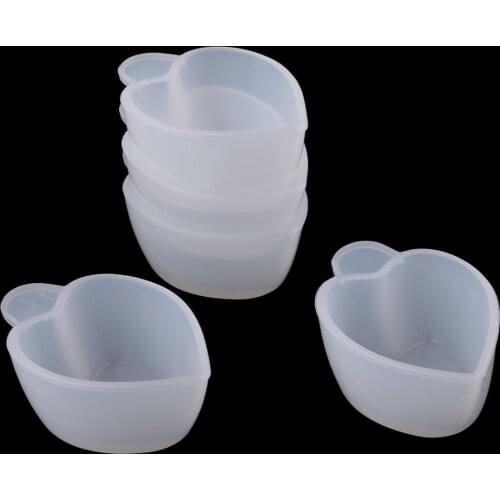 5PCS Clear Silicone Reusable Mixing Measuring Cups Liquid epoxy Resin Craft Hobby Casting Jewelry Making DIY Tools