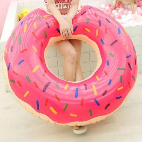 Inflatable Donut Swimming Ring for Pool Float Mattress Swimming Pool Thickened PVC Summer Floating Ring Seat Toys