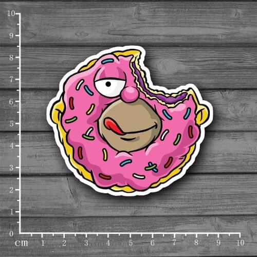 Cartoon Fit Pizza, Donuts Waterproof PVC Laptop Notebook Skin Sticker Car Styling Decal For kid Toy Suitcase Stickers[single]