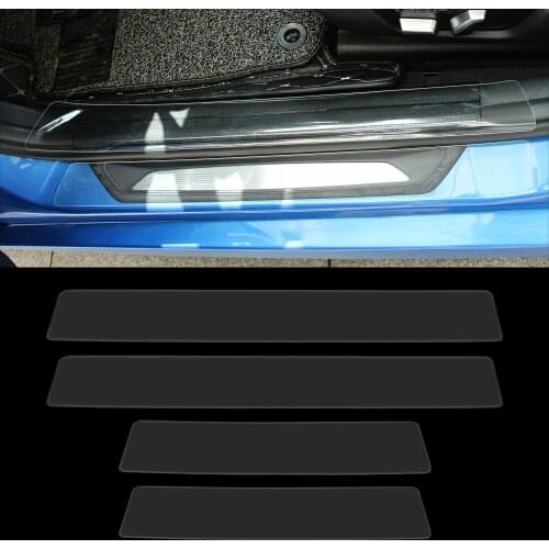 Car Door Sill Stickers for VW Volkswagen TSI T5 T4 CC Tiguan Passat B5 B6 Polo Golf 7 6 4 Auto Style Door Threshold Accessories