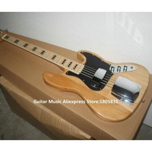 Natural 5 Strings Electric Bass Maple Fingerboard High Quality Wholesale Guitars Free Shipping