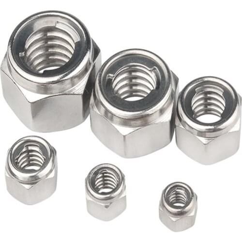 Stainless steel metal locknut tighten non-slip self-locking hexagon nut M3M5M6M8M10M16