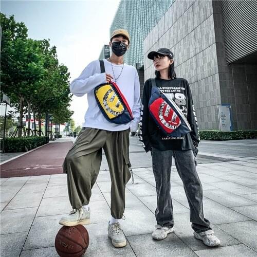 2020 New Multi-Layer Satchel Fashion Print Large-Capacity Multifunctional Student Chest Bag Men Cross Body Bags