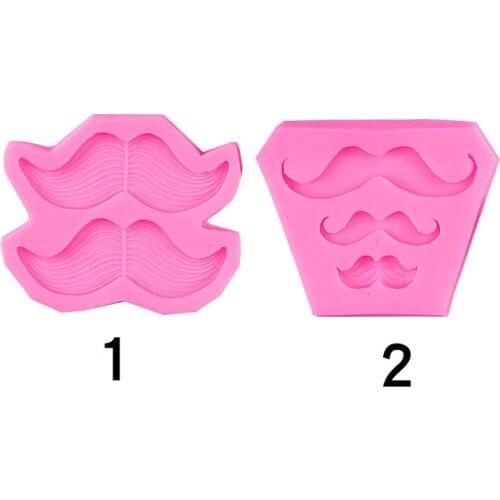 New Size Beard Silicone Mold Moustache Chocolate Fondant Baking Decorative Mold 17-512