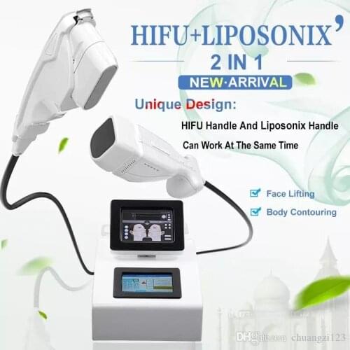 Factory Wholesale Liposonic body slimming Fat Reduction ultrasound aging wrinkle removal 2 IN 1 Hifu Liposonic beauty machine