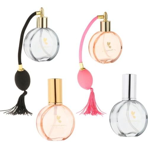 Travel 75ml 2.5 Ounce Empty Clear Glass Fragrance Perfume Bottle Atomizer Refillable Perfume Fine Mist Spray Bottle Travel