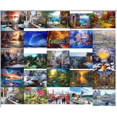 R5876 Landscape Snow Pigeon cross stitch kit people canvas stitches embroidery DIY handmade needlework