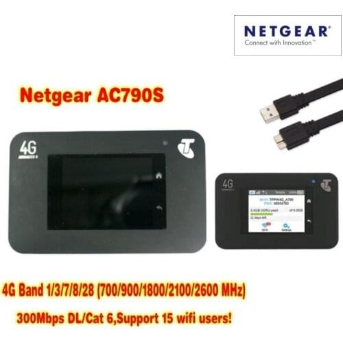 Unlocked Netgear Aircard 790s (plus antenna 2pcs ) 300Mbps 4G Mobile Hotspot wifi Router (4G in Asia, Africa,America,Europe)