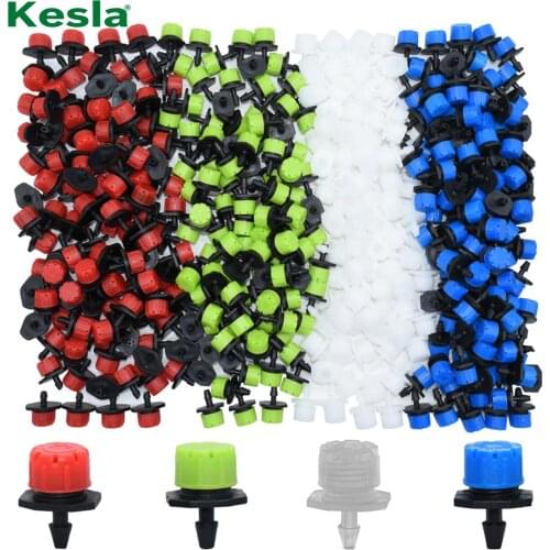 KESLA 30-800PCS 1/4'' Adjustable Micro Drip Irrigation System Watering Sprinklers Anti-clogging Emitter Dripper Garden Supplies