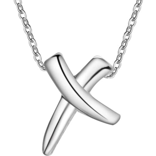 Lucky Charm Silver Color Pendants For Women Fashion Jewelry Necklace Lady Accessories Fashion Jewelry Pendant Double Ivory AN589