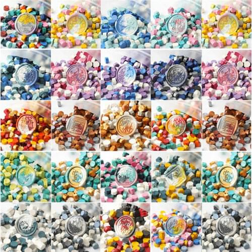 100PCs/Bag Mixed Colors DIY Wax Seal for Sealing Beads Envelope Wedding Packaging Postcard Postage Stamps Scrapbooking Stamping