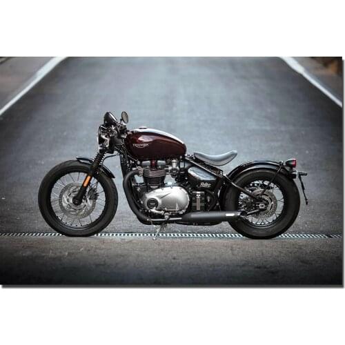 Triumph Bonneville Motorcycle Wall Art Posters Canvas Cloth Fabric Print for Home Decor Painting