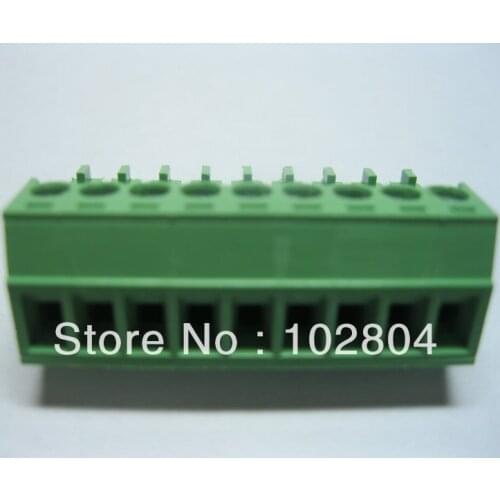 200 Pcs Per Lot Screw Terminal Block Connector 3.5mm 9 way/pin Green Pluggable Type 15EDCK-15EDCV-3.5 HIGH Quality HOT Sale