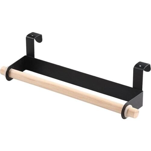 High-quality and Durable Kitchen Roll Toilet Paper Towel Holder Rack Under Cabinet Storage Hanger Shelf