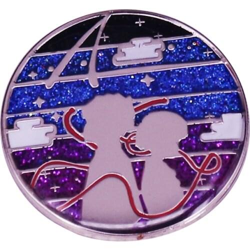 Kimi no Na wa Japanese Makoto Shinkai Movie pin love switch bodies together brooch