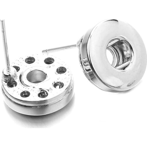 Hot Sale Fashion Stainless Steel Earring Fit 12mm Snap Button For Women Charms Design Earrings Jewelry Gift