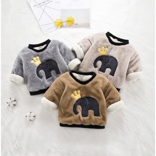 1-4Y boys girls winter fashion sport hoodies cartoon warm fleece sweatshirt children Boys clothes baby kids coat jacket clothing