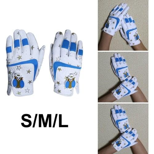 1Pair Durable Kids' Chilrren Golf Gloves Left Right Hand Premium Leather
